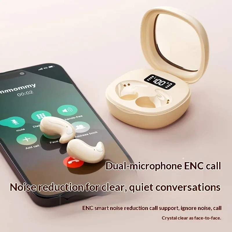 Wireless Sleep In-Ear Earbuds Bluetooth Mini Headphones Featuring Digital Display Audio All-Day Battery Life Built-In_voghion.com