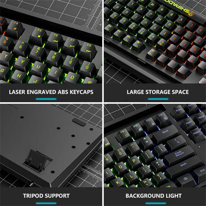 K87V2 유선 발광 미니 발광 키보드, 기계식 느낌 87KEY 키, 펑크 라운드 키 색상