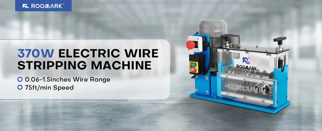 Automatic Wire Stripper Machine - 370W, 98 Ft/min, Handles 0.06-1.5 Inch Wire For Copper Recycling