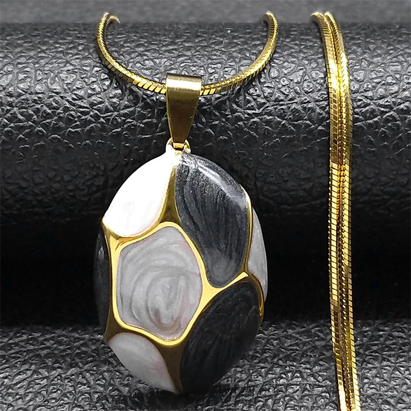 Geometrische Kontrastierende Bunte Emaille Anhänger Halskette für Frauen Edelstahl Gold Farbe Kette Halsketten Schmuck Geschenke NZZZ387