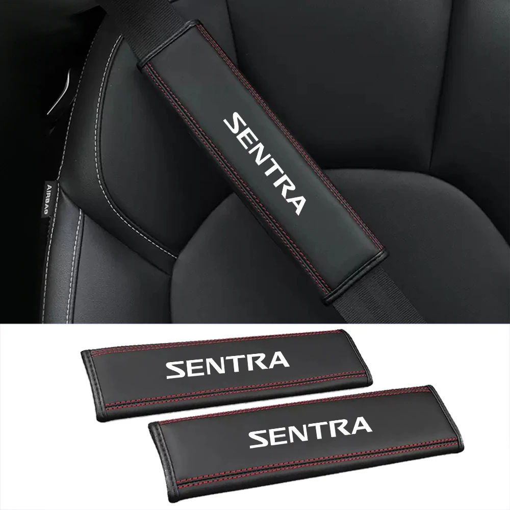 1Pcs Car Seat Belt Shoulder Covers Comfortable Guard Safety Neck Cushion for Nissan SENTRA car accessories seat belt covers car seat belt accessory safety belt shoulder guard