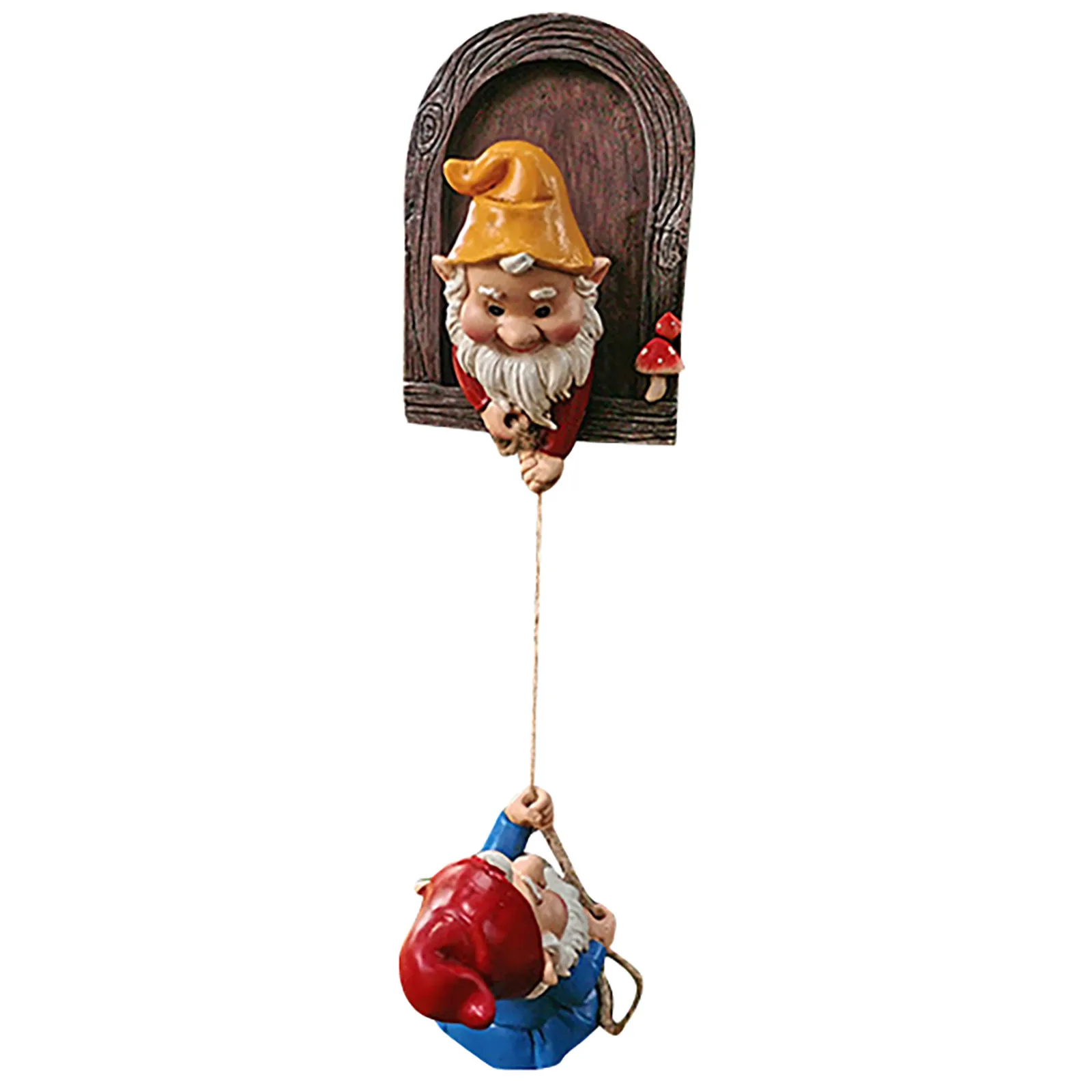 

Resin Climbing Gnome Sculpture White Beard Dwarf Art Statue Courtyard Landscape Figurines Garden Tree Decoration Elf Pendant