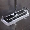 Bathroom Shower Storage Rack Organizer No Drilling Lifting Rod Shower Head Holder Shower Gel Shampoo Tray Holder Pole Shelves 5