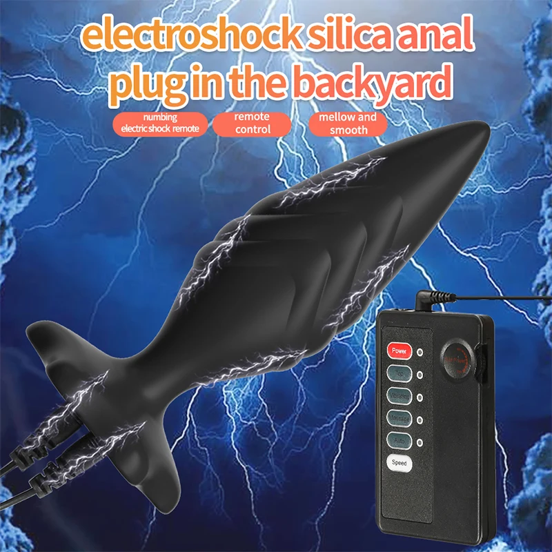 Bi-polar Estim Butt Plug,Electro BDSM Egg Vaginal Ball,Electric Sex Prostate Massage Anal Plugs,Electrosex Electroshock E-stim