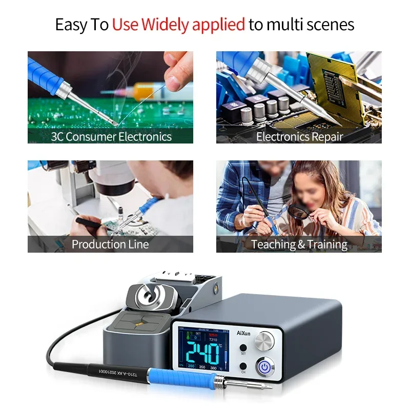 Aixun 200W T3A Smart Soldering Station Supports T12/T245 Handle for Motherboard PCB BGA Welding Repair Soldering Station Tools 4