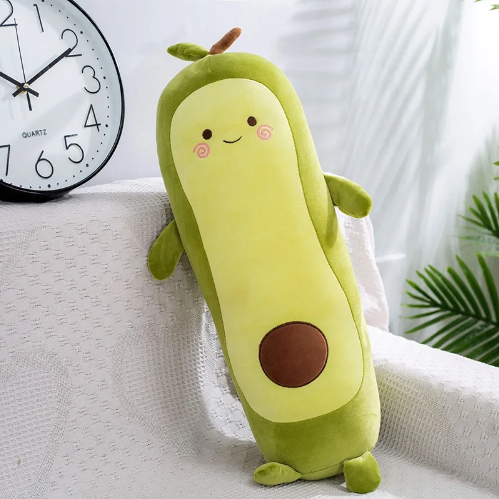 Kawaii 32/50/60cm Stuffed Fruit Avocado Doll Avocado Sleeping Green Giant Toy Plush Toy Girl Sleeping Pillow Room Decor