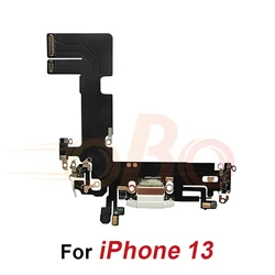 Universal Charging Port Flex Cable with Microphone Repair - Black/White USB Charger Dock Connector (13G - White)