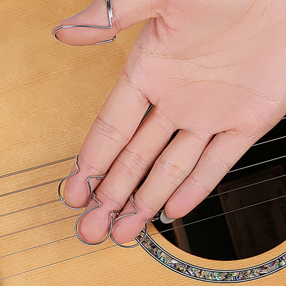 

Banjo Pick Thumb Finger Picks Guitar Metal Ring Bass Musical Instrument Accessories for