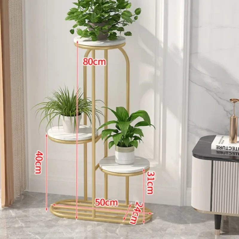 Creative Flower Pot Stand Iron Plant Display Holder Living Room Floor Storage Rack Balcony Modern Indoor Organizer Decorative