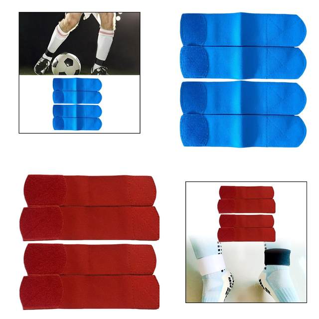 4x Shin Guards Football Legging Shin Strap Men Women Portable Gear Set Fixed Strip for Basketball Cycling