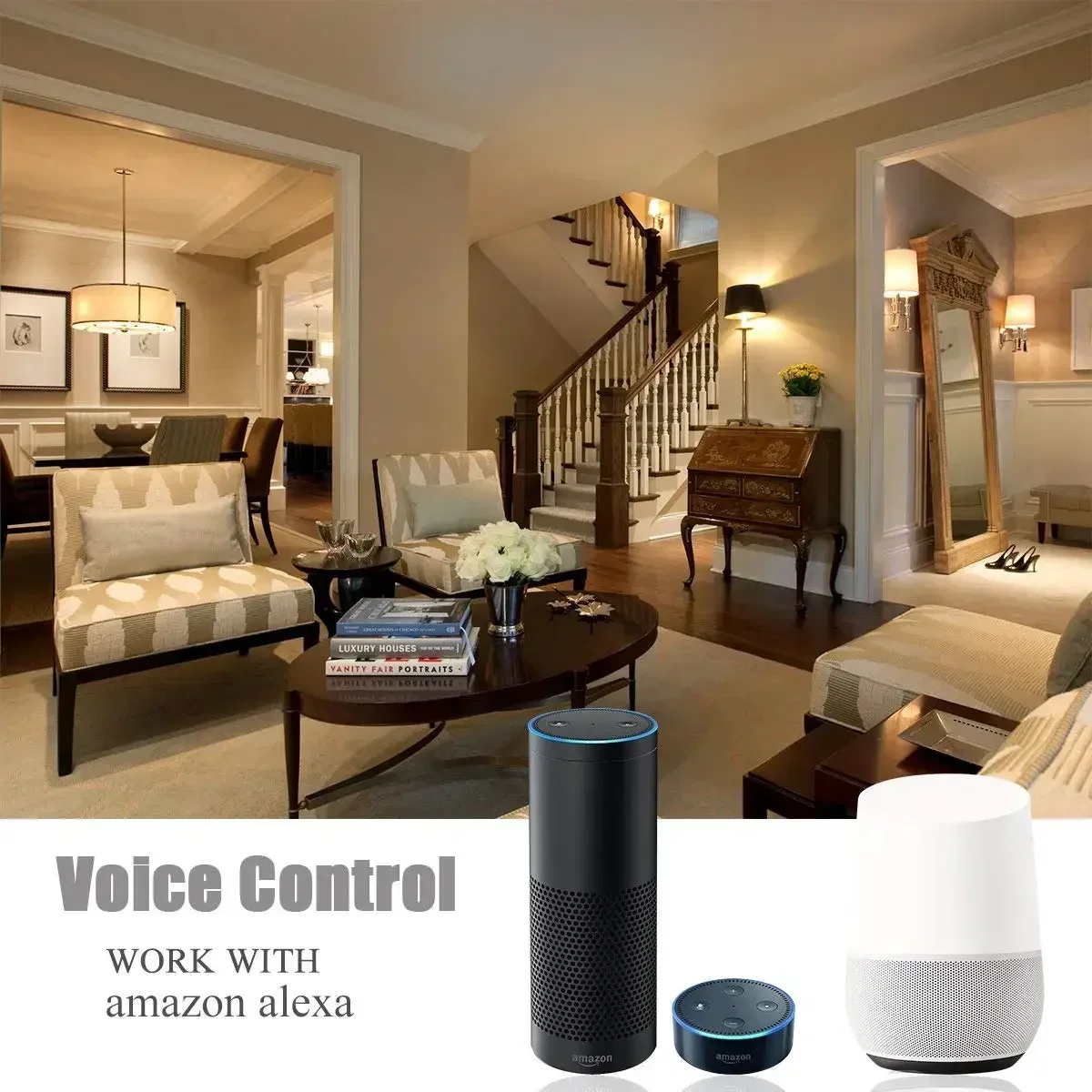 Tuya-WiFi Ʈ  LED , Ѱ B22 8W 2700K  ȭƮ  ϱ 6000K ð    Alexa Google