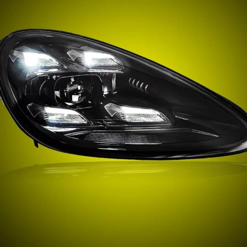 포르쉐 카이엔 LED 헤드라이트 프로젝터 렌즈용 자동차 조명, 2011-2014 전면 DRL 매트릭스 LED 헤드 램프, 자동차 액세서리
