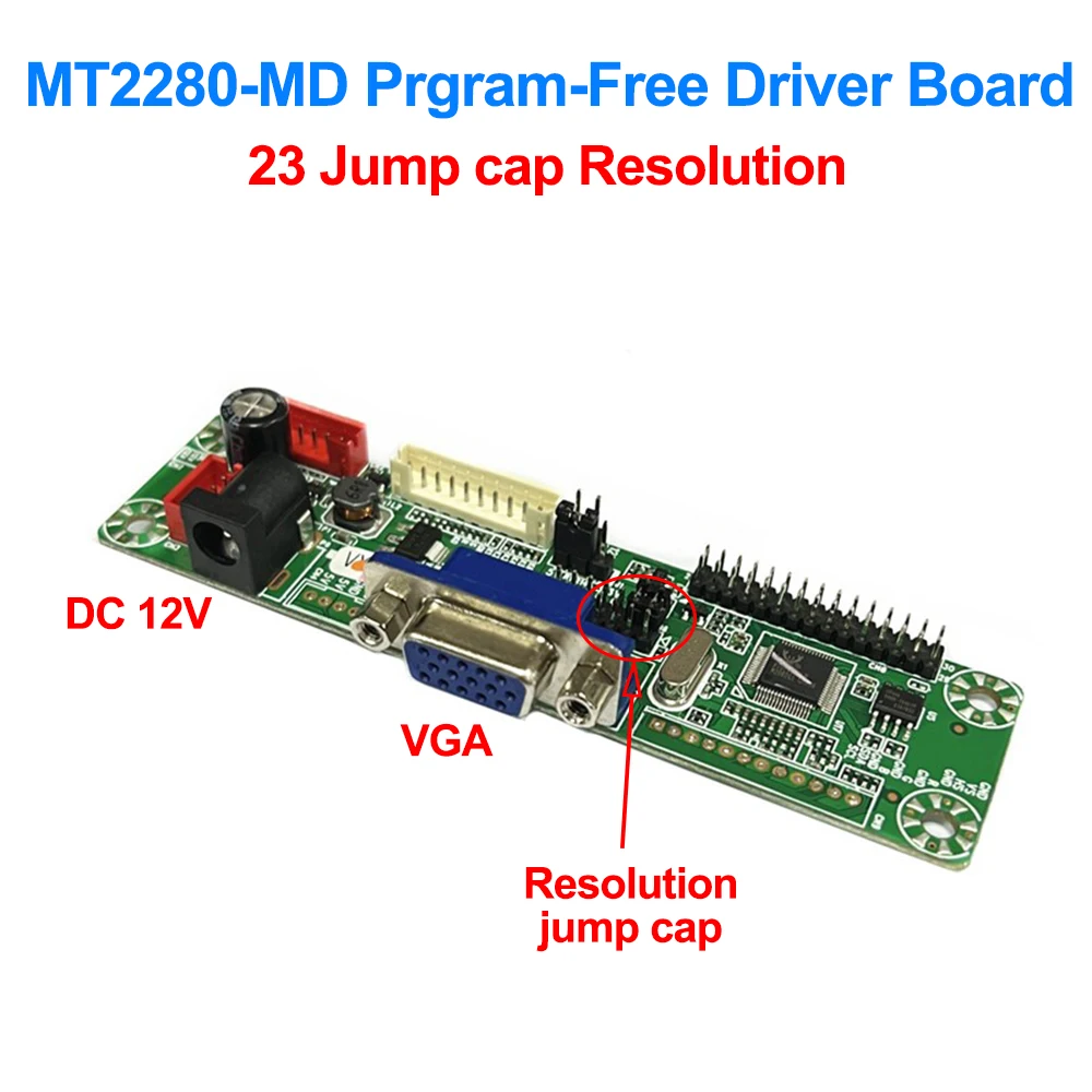 

10-24 дюймовый драйвер без программ LVDS ЖК-экран дисплей ПК МОНИТОР плата драйвера VGA HD MT169-MD заменяемая стандарта