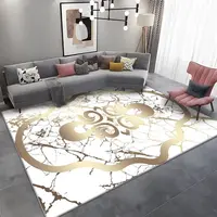 Luxurious Golded Large Carpets for Living Room Hotel Hall Decoration Sofa Coffee Tables Rugs Bedroom Non-slip Mat Ковер Tapis 러그 2