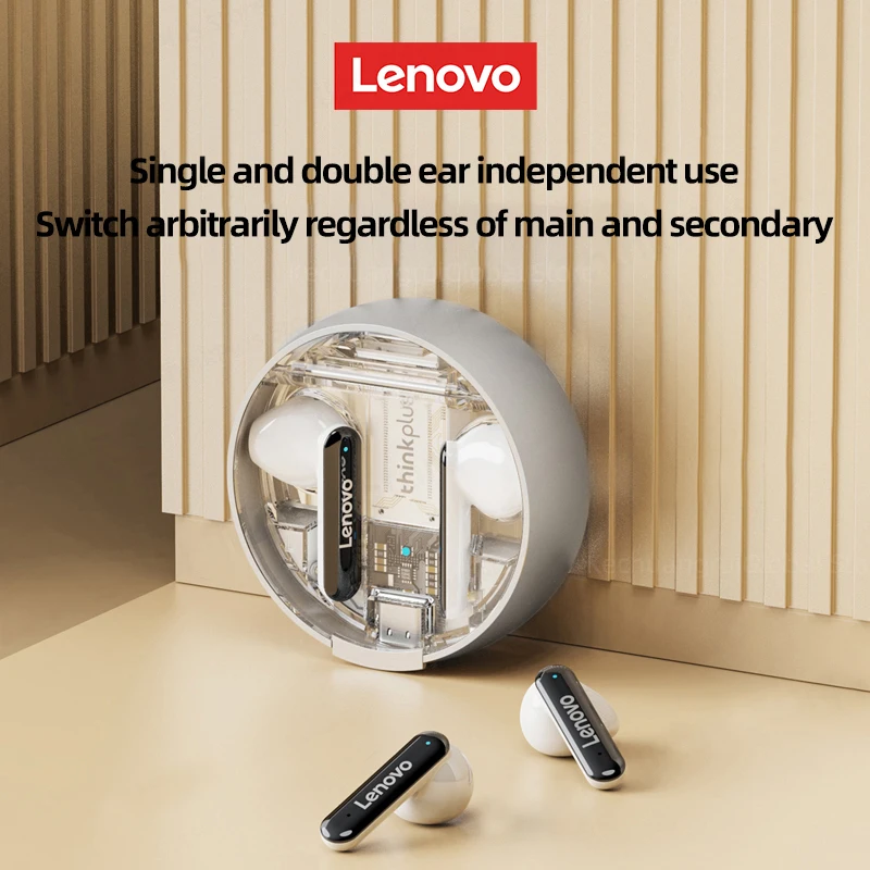 Lenovo-LP8 Pro Auscultadores Sem Fio com Microfone, Fones De Ouvido Bluetooth 5.2, Fones De Ouvido Estéreo HiFi, Fones De Ouvido Esportivos, Original, TWS, Novo Design