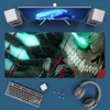 bilibili Anime Kaiju Hachigou Mousepad Office Large Mouse Mat Keyboard Mats Rubber PC Computer Game Big Anti-slip Mice Mat 1
