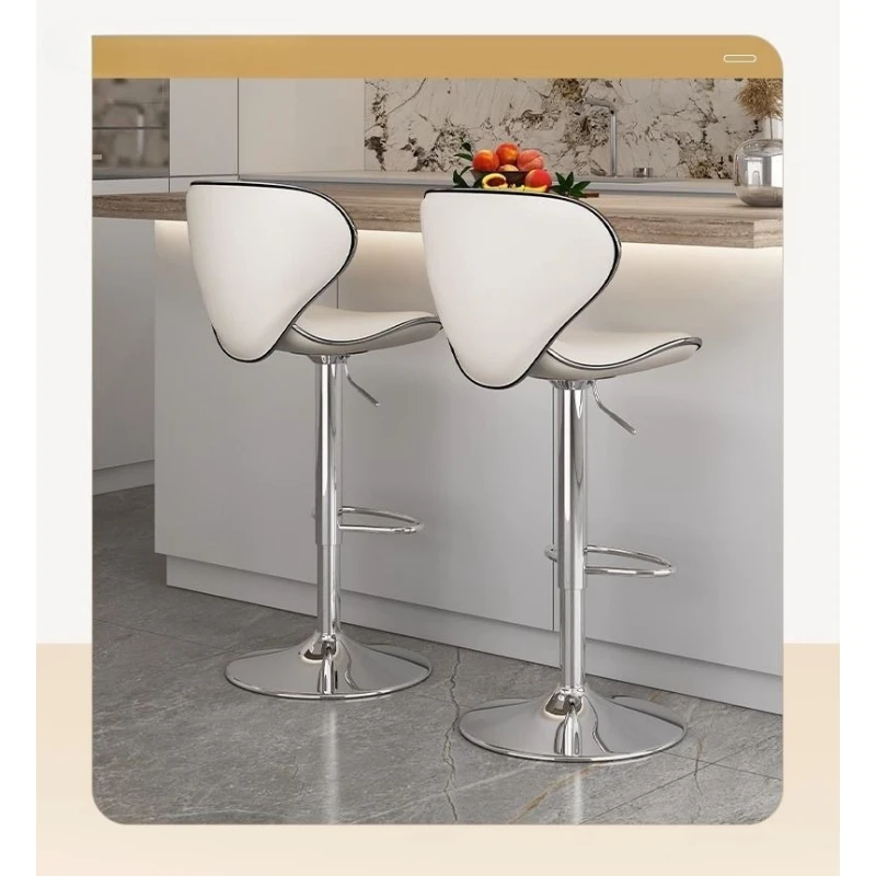 Bar Counter Chair Adjustable Stool Front Desk Home Bar High Back Tall Chair Cashier Counter High Stool Modern Design Style Set