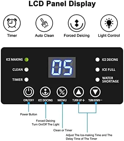 Upgraded Commercial Ice Maker Machine 130LBS/24H with 35LBS Storage  Bin,15Inch Wide Ready in 11-20 Mins Under Counter/Freestanding Stainless  Steel