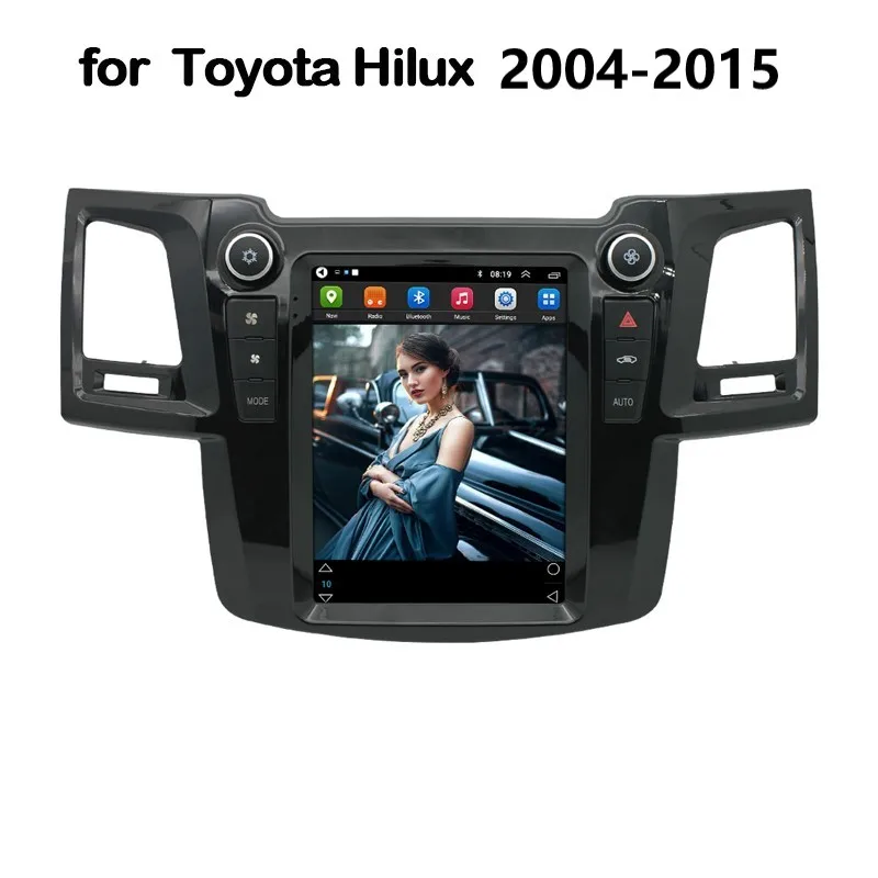 

Автомобильный мультимедийный видеоплеер с экраном 9,7 дюйма Tesla Android 12 дюймов GPS-навигация для Toyota Fortuner Hilux 2007 - 2015