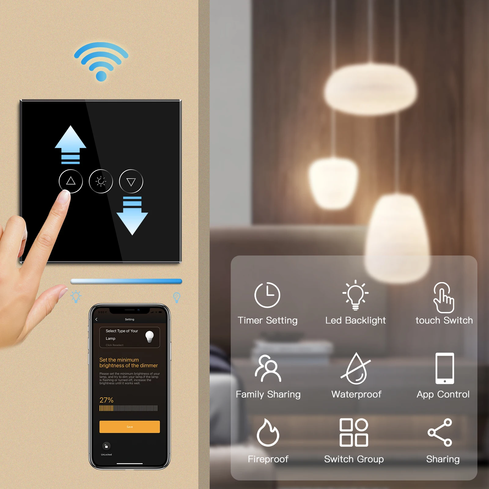 bseed wifi dimmer interruptor inteligente aplicativo controle multi 01