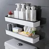 Wall Hanging Toilet Bathroom Storage Cabinet Rack Punch Free Multifunctional Artifact Above Toilet Rack Shelf Organizer gift 1