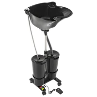 Bassin de shampoing réglable pour Salon de coiffure, avec 2 seaux, réservoir de shampoing amovible Portable, outils de coiffure 6