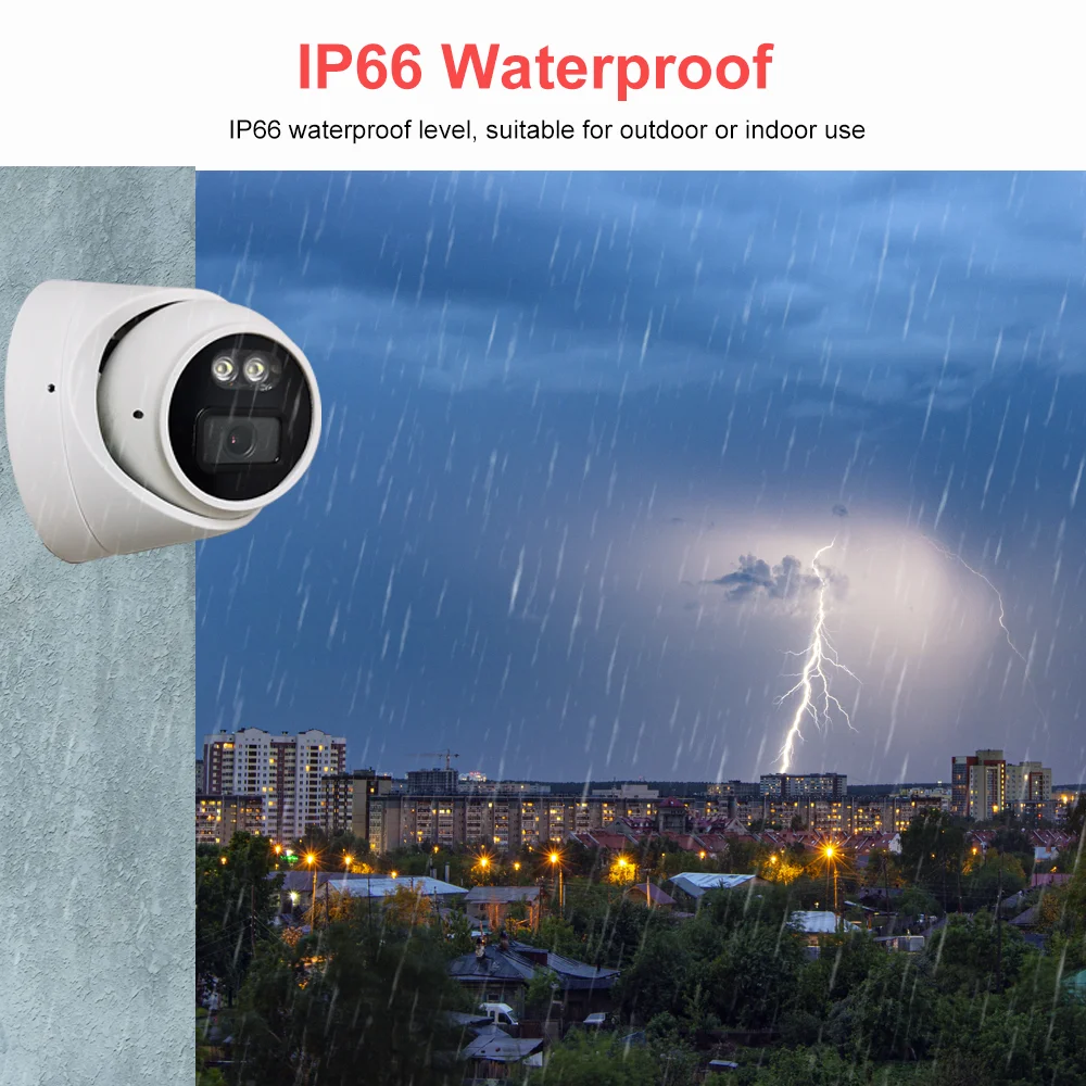 MOSECURE-Caméra de surveillance extérieure IP POE 4K 8MP 4MP, dispositif de sécurité domestique, avec interphone audio, vision nocturne, compatible Hikvision Onvif 6
