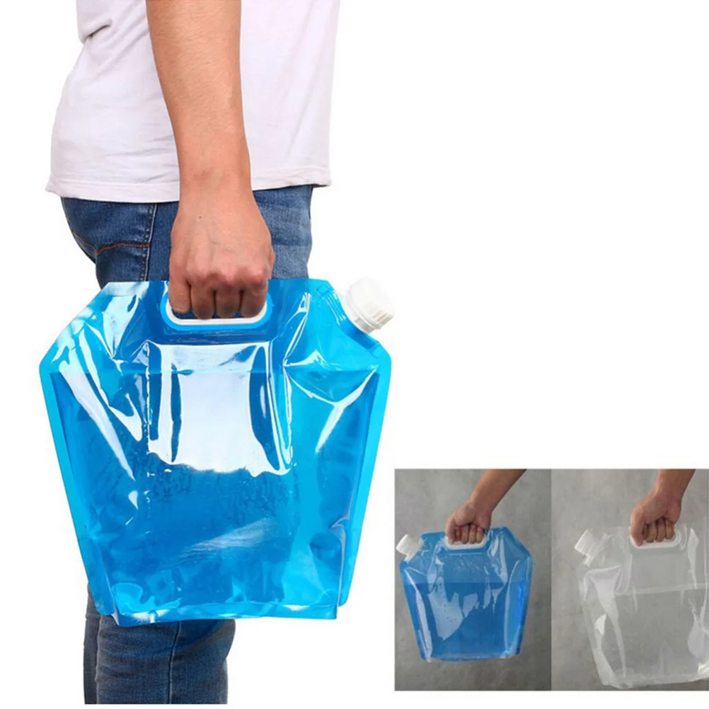 5/10L Litre Portable Folding Water Carrier Storage Lifting Bag Camping Container 