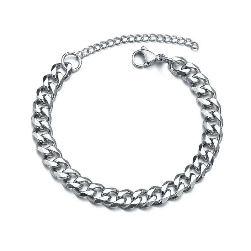 Cuban Chain Bracelet For Men Punk Link Bangle