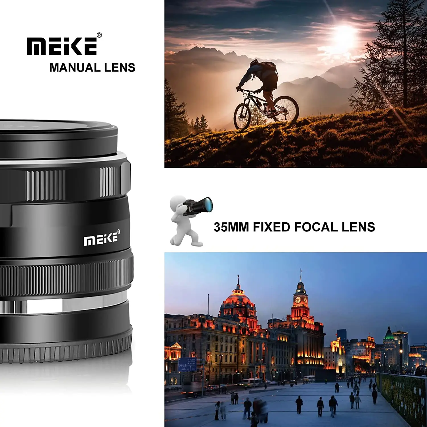 Фото Широкоугольный ручной фокусный объектив Meike 35 мм f1.7 APS-C для камер Canon M1 M2 M3 M5 M6 M10 M50 M100 M200 №5