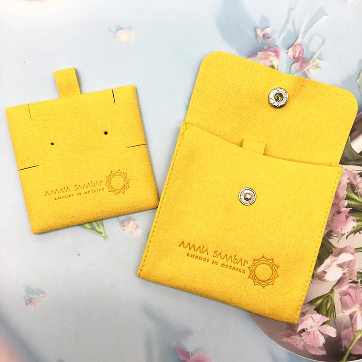 50/200 set custom jewelry package pouch bag with insert card Logo printed earrings necklace packaging bags with button wholesale