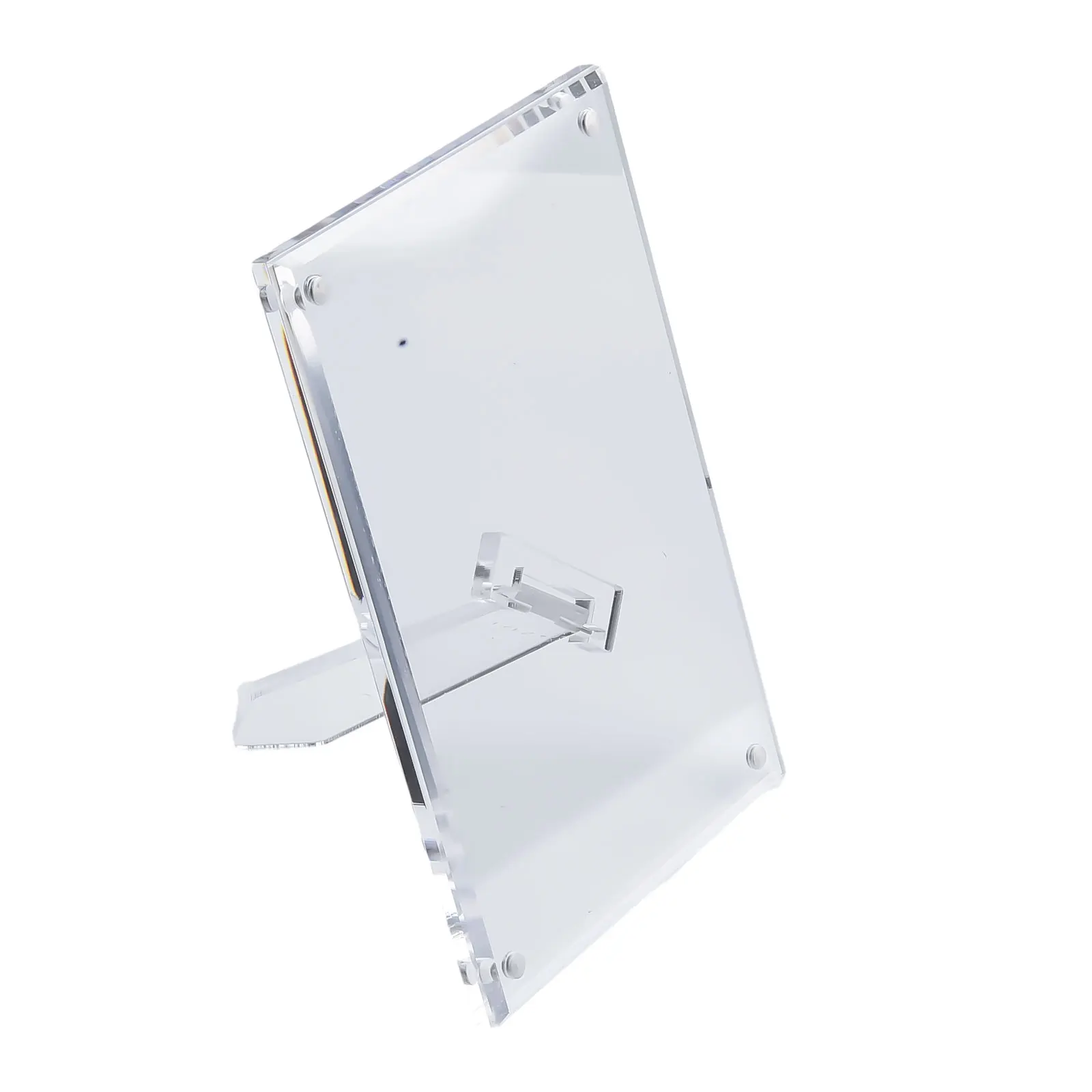 

Transparent Acrylic Photo Frame Sizes 6 7 8 10 inch Magnetic Closure Stable Desktop Display Stand Easy Photo Replacement