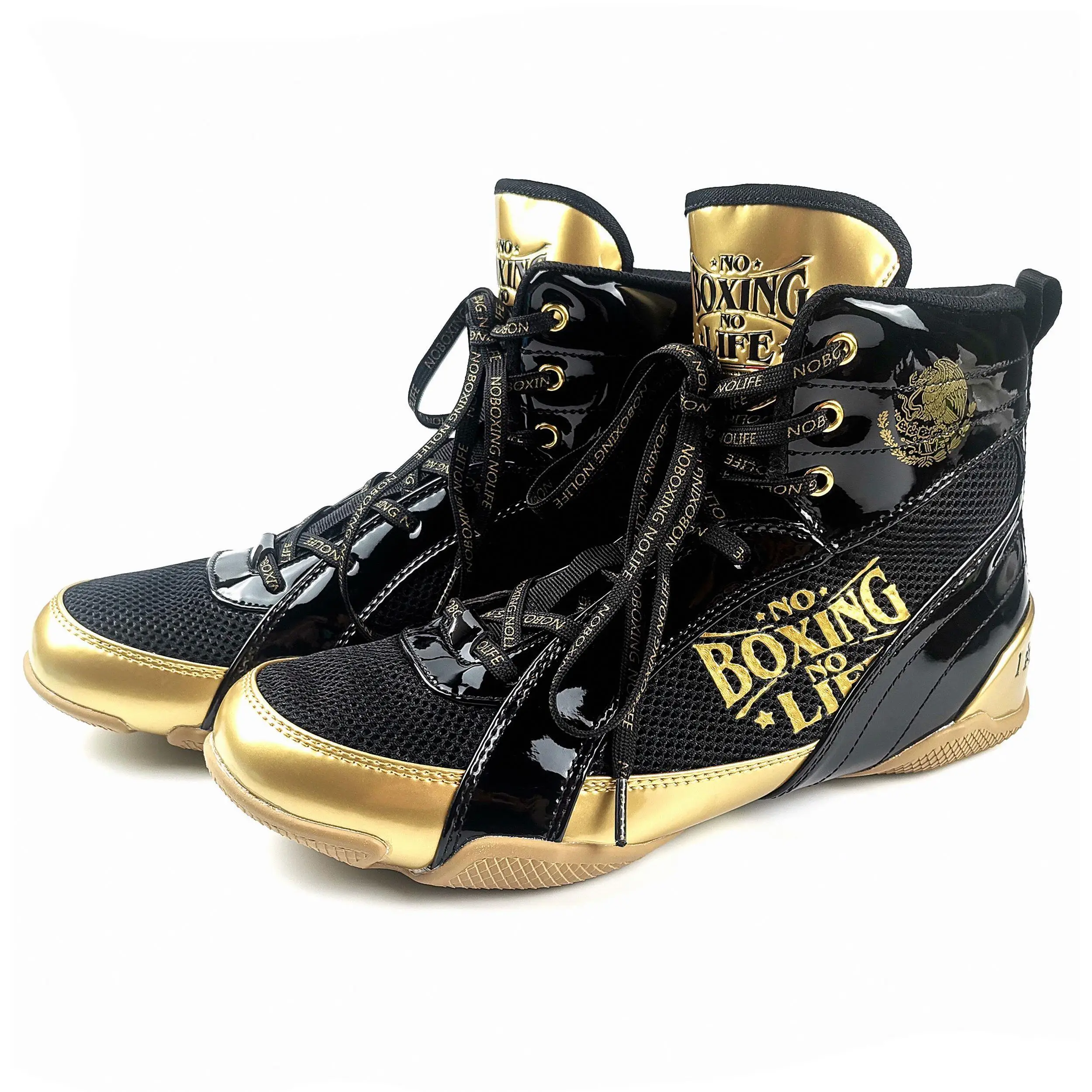 New fashion men's and women's boxing and wrestling shoes men's squat gym fitness weightlifting shoes high-top training ﻿