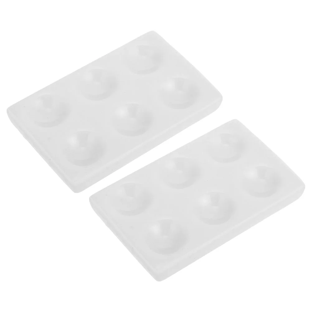2 Pcs Experiment Board Porcelain Reaction Plate Spot Ceramic for Scientific Chemical Testing Laboratory