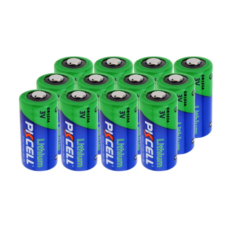 12PC PKCELL CR123A 3v Lithium battery CR 123A CR17345 16340 Non-rechargeable Batteries for Night Vision meters Door Alarm lithium battery disposable battery