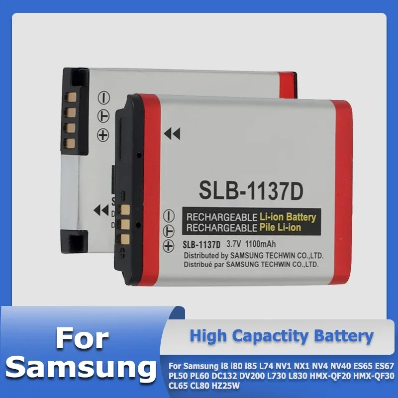 Batteria Per Samsung I8 I80 I85 Es67 Pl50 Pl60 Dc132 L74 Nv1 Nx1 Nv4 Nv40 Es65 Dv200 L730 L830 Cl65 Cl80 Hz25W Hmx-Qf20 Hmx-Qf30