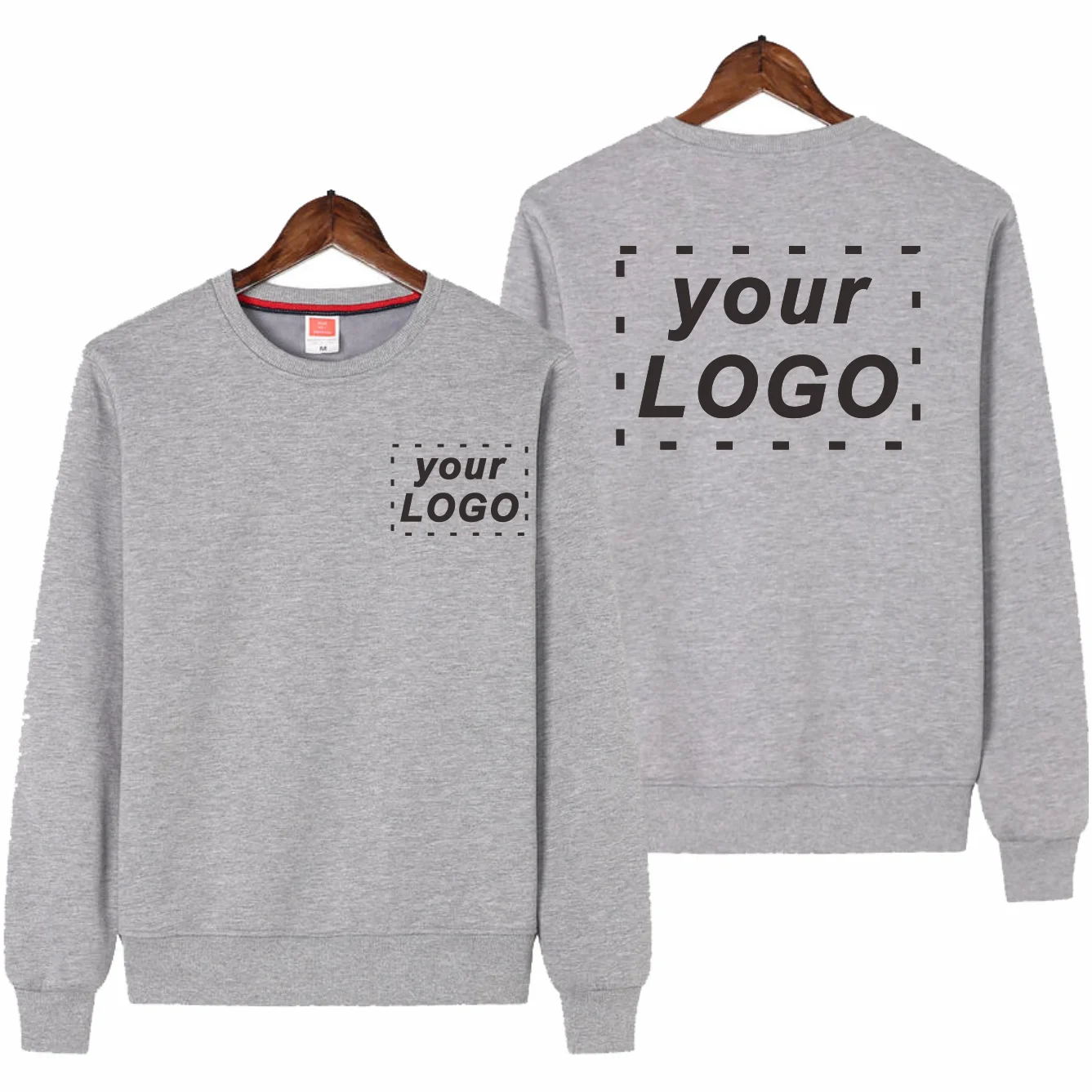 Men's Casual Sweater Custom Printed Embroidery Company Logo Clothing Solid Color Pullover Fashion Winter Casual Sweatshirt 4xl 4