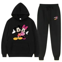 Customizable Pattern Hoodie Suits for Men and Women Disney Mickey Mouse Sweatshirts Autumn and Winter Warm Tops and Pants 1
