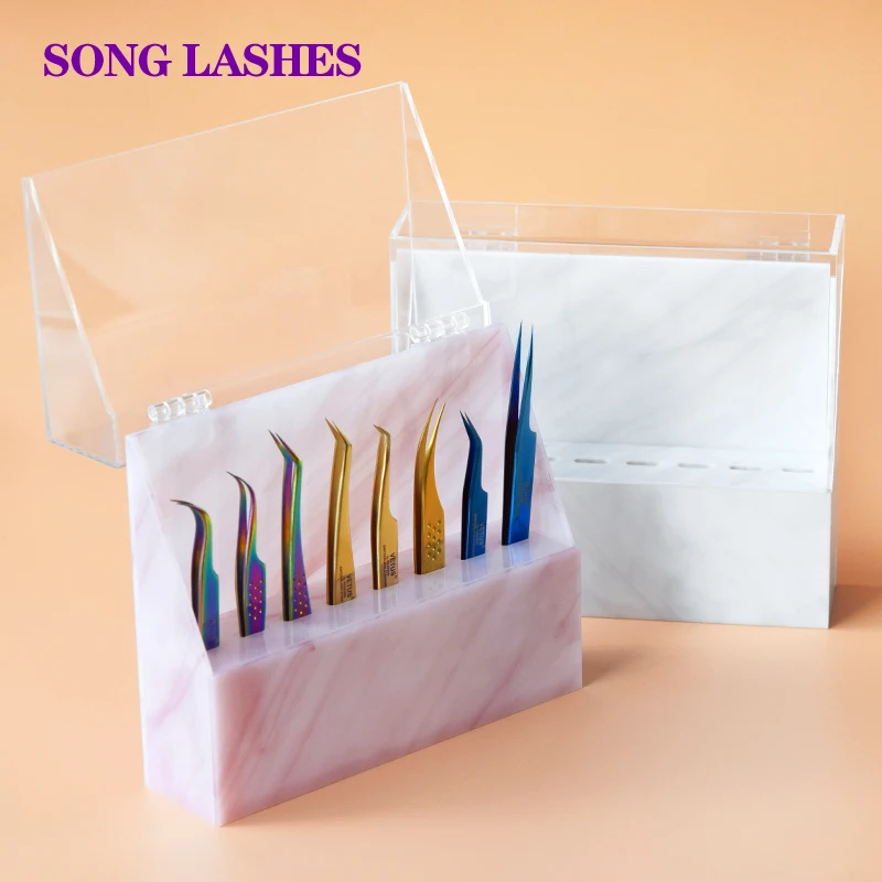 

Song Lashes Eyelash Extension Storage Box Dustproof and Clean Tweezers Display Stand Organizer Case Large Capacity Makeup