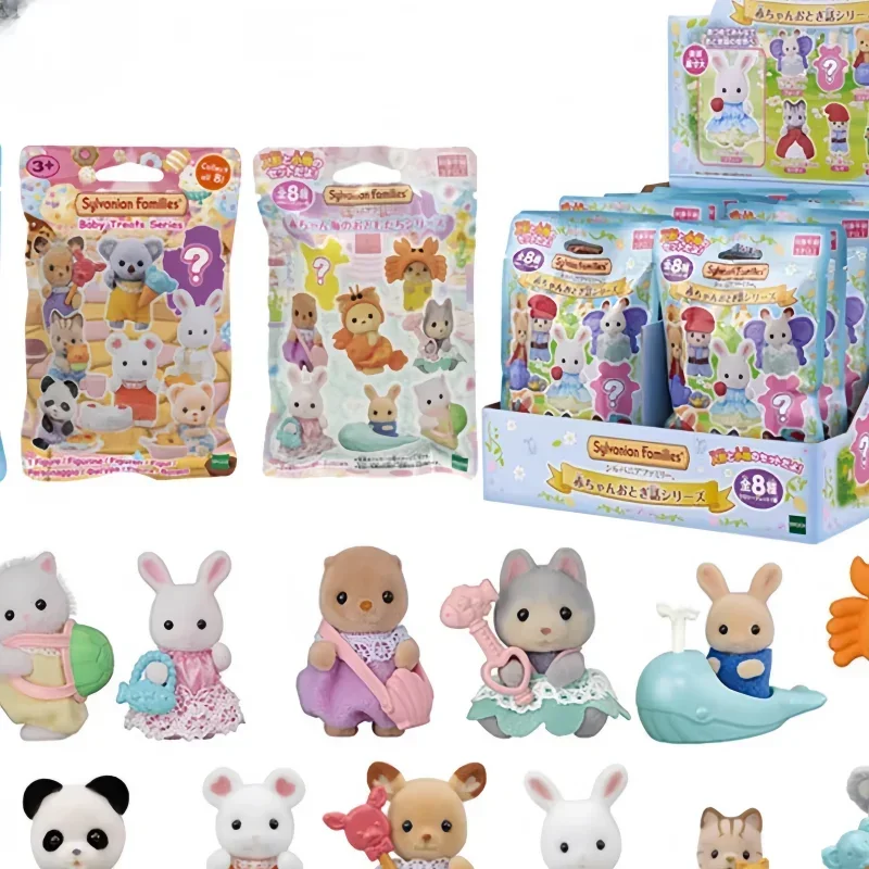 Baby Doll Figures Japan Sylvanian Families Forest Partners Kawaii Camping Dress Up Anime Figrues Room Flocking Toys Gift