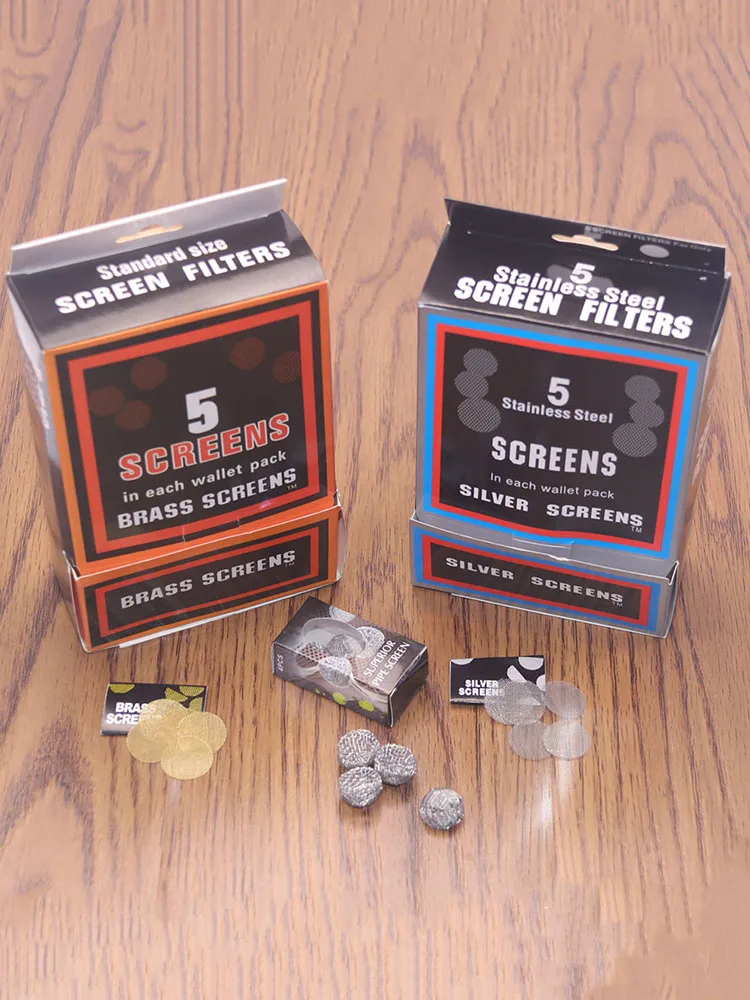 Smoking Pipe Filters Diameter 2cm Golden Filter 500 1 boxes Silver Filter 500 1 boxes Diameter 1.7cm Metal Tennis Box 4