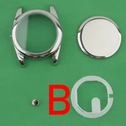 Silver 37mm Metal Watch Case - Premium Upgrade (B)