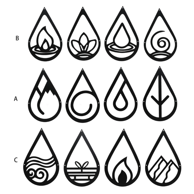 

Metal Wall Art, Four Artwork Metal Wall Sculpture Home Decorations Living Room Decor Household Supplies Drop shipping