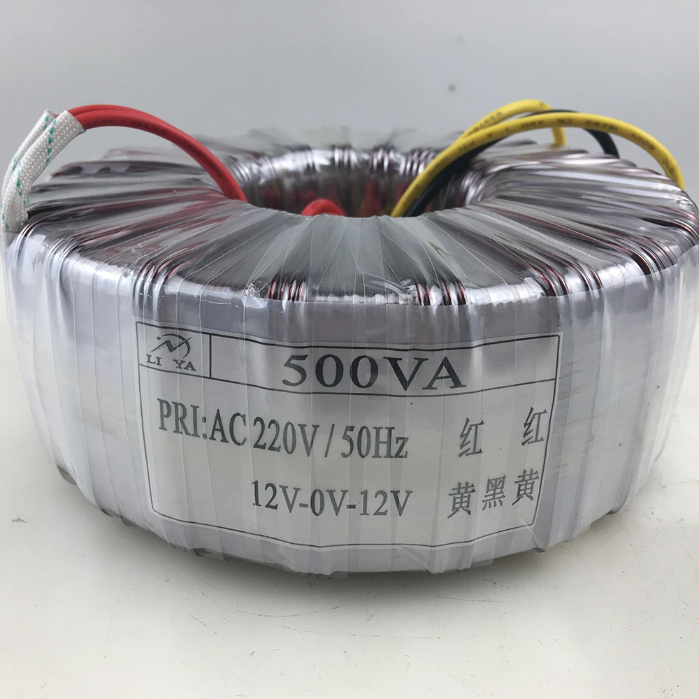 

500W power amplifier toroidal transformer 220V to dual 12V audio isolation pure copper power supply 24V28V32V34V36V