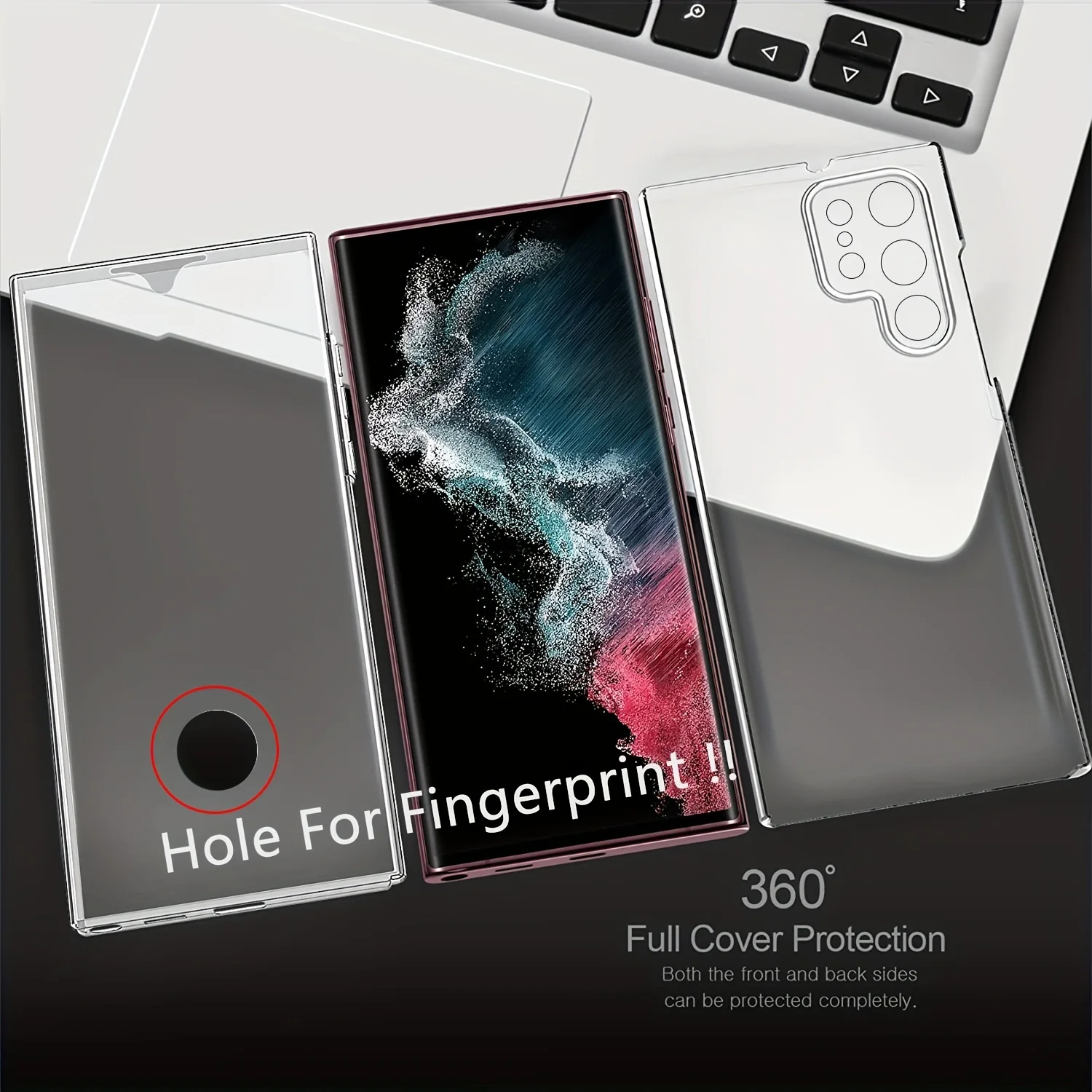 Rugged 360 Full-Body Dual-Layer PC+Silicone Case with Screen Protector