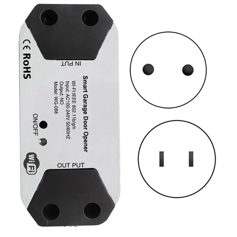 

Wifi Switch Smart Garage Door Opener Controller Work With Google Home Smartlife/Tuya APP Control No Hub Require