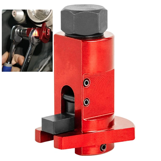 Outil de démontage d'amortisseur hydraulique, rouge, tête