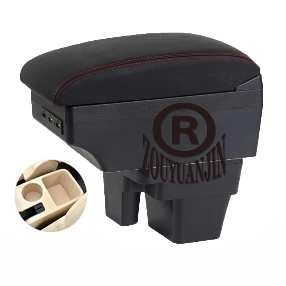 

For Chery Flwin 2 Armrest Box Arm Elbow Rest Car Center Console Storage Case Modification Accessories with Cup Holder USB