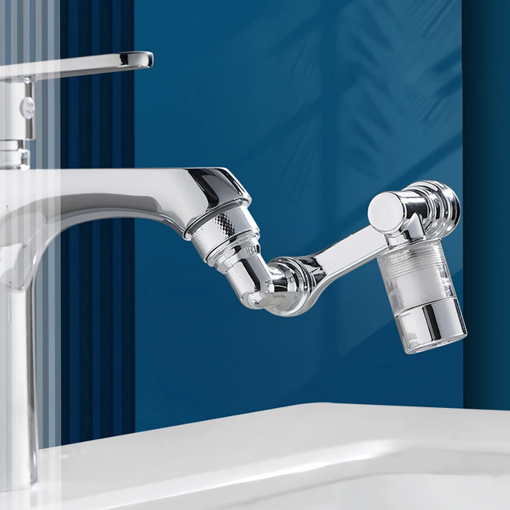 1Pc Faucet Extension Lever 1080&deg; Swivel Telescopic Faucet Nozzle For Bathroom Sinks Kitchen And Bathtub Faucets
