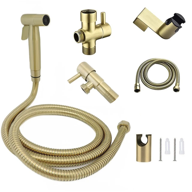 Toilet spray gun bidet sprinklers flushing Sprayer shower head Hook holder  Water hose valve Bathroom accessories - AliExpress